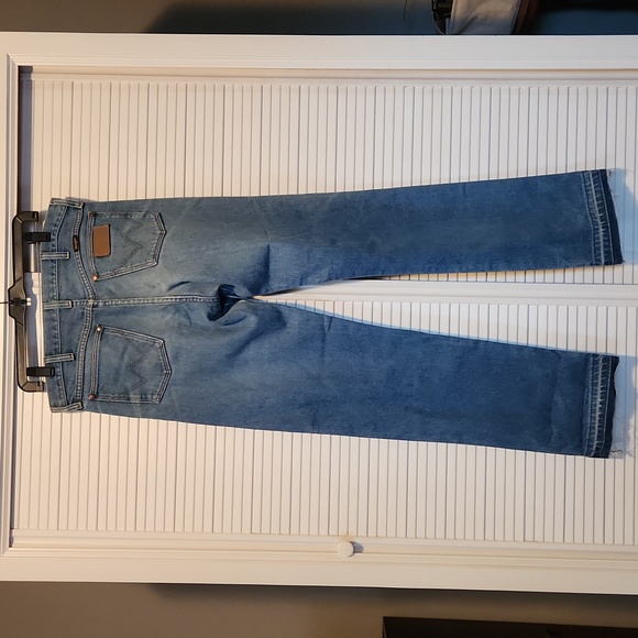 Vintage wrangler jeans distressed straight leg 33 x 32 - Picture 7 of 11
